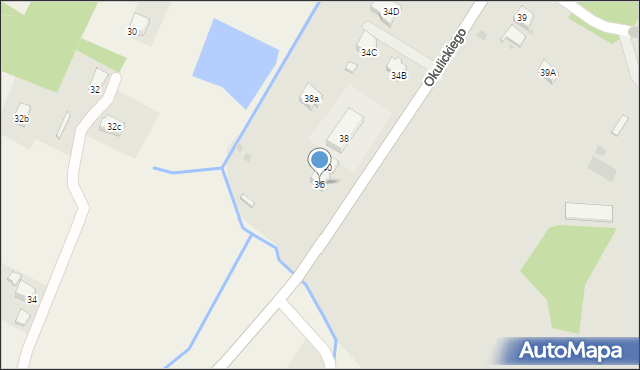 Sanok, Okulickiego-Niedźwiadka Leopolda, gen., 36, mapa Sanok