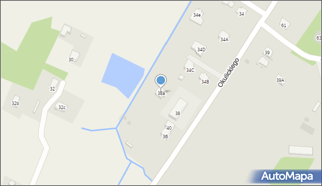 Sanok, Okulickiego-Niedźwiadka Leopolda, gen., 38a, mapa Sanok