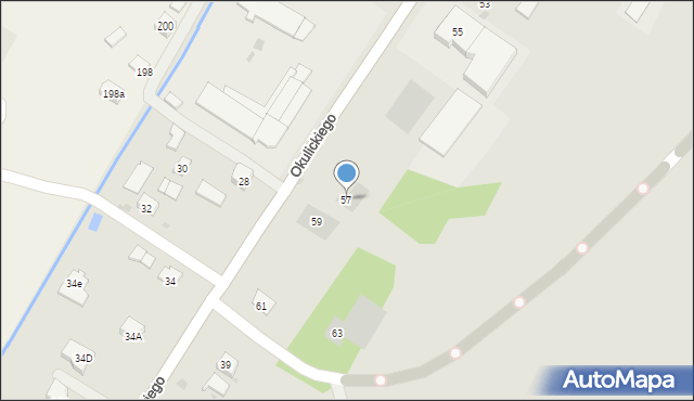 Sanok, Okulickiego-Niedźwiadka Leopolda, gen., 57, mapa Sanok