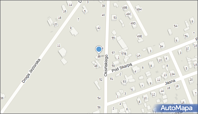 Sieradz, Oksińskiego Józefa, 46, mapa Sieradz