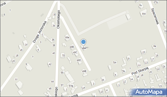 Sieradz, Oksińskiego Józefa, 49H, mapa Sieradz