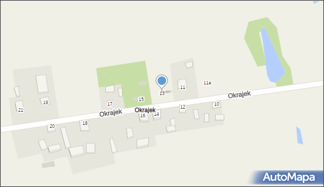 Snochowice, Okrajek, 13, mapa Snochowice