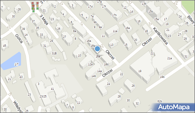 Sopot, Okrzei Stefana, 18a, mapa Sopotu