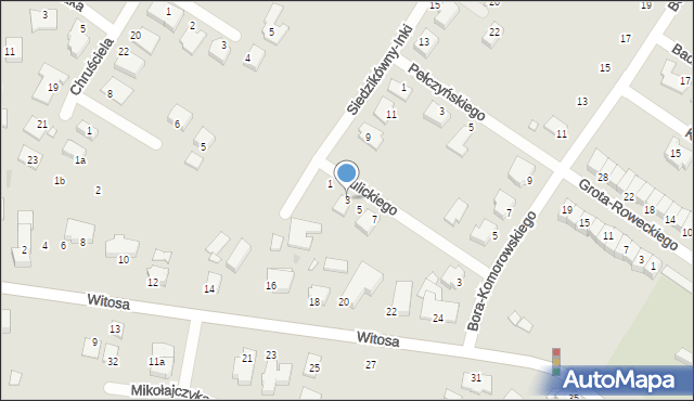 Środa Wielkopolska, Okulickiego-Niedźwiadka Leopolda, gen., 3, mapa Środa Wielkopolska