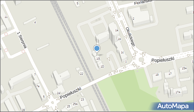 Stalowa Wola, Okulickiego-Niedźwiadka Leopolda, gen., 1h, mapa Stalowa Wola