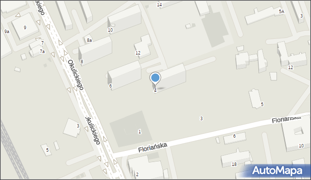 Stalowa Wola, Okulickiego-Niedźwiadka Leopolda, gen., 4, mapa Stalowa Wola