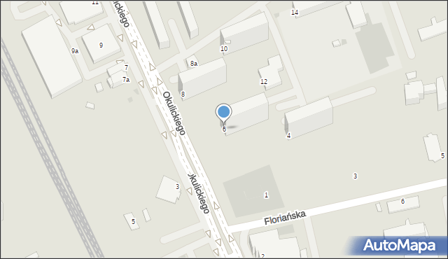 Stalowa Wola, Okulickiego-Niedźwiadka Leopolda, gen., 6, mapa Stalowa Wola