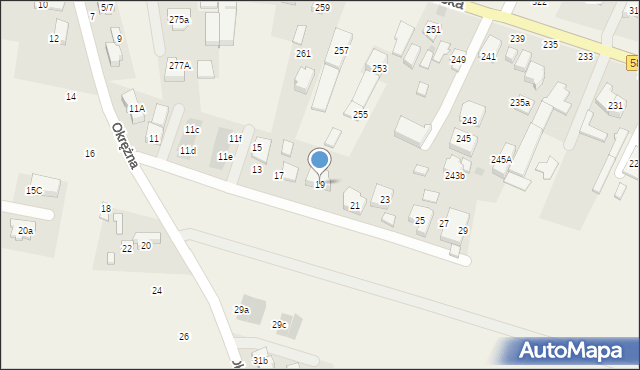 Stare Babice, Okrężna, 19, mapa Stare Babice