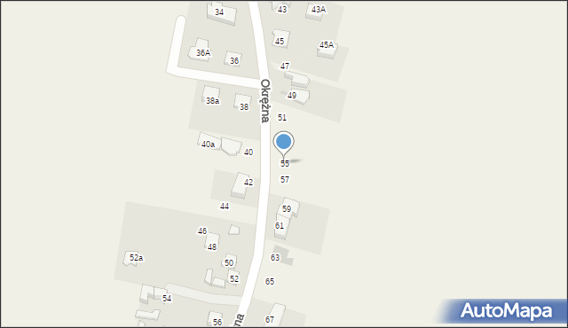 Stare Babice, Okrężna, 55, mapa Stare Babice