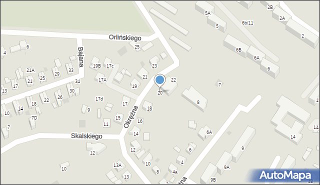 Starogard Gdański, Okrężna, 20, mapa Starogard Gdański