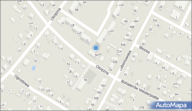 Starogard Gdański, Okrężna, 2A, mapa Starogard Gdański