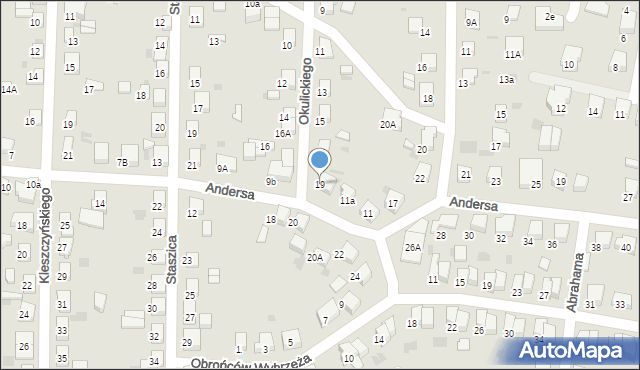 Starogard Gdański, Okulickiego-Niedźwiadka Leopolda, gen., 19, mapa Starogard Gdański