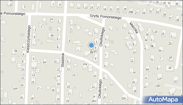 Starogard Gdański, Okulickiego-Niedźwiadka Leopolda, gen., 8a, mapa Starogard Gdański