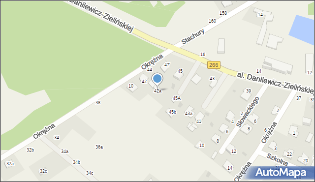 Stawki, Okrężna, 42a, mapa Stawki