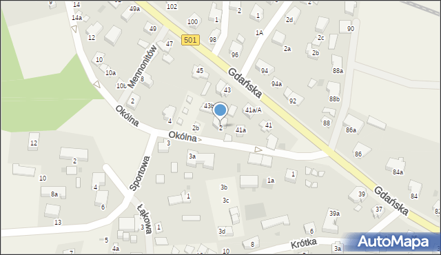 Stegna, Okólna, 2, mapa Stegna