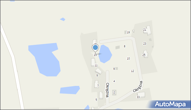 Stękiny, Okrężna, 13, mapa Stękiny