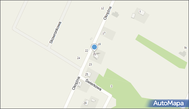 Stronno, Okrężna, 21, mapa Stronno