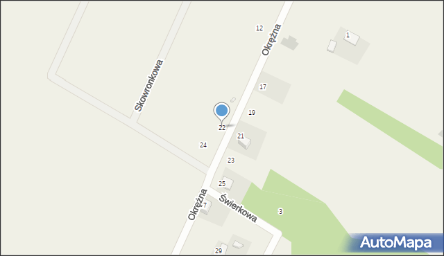 Stronno, Okrężna, 22, mapa Stronno