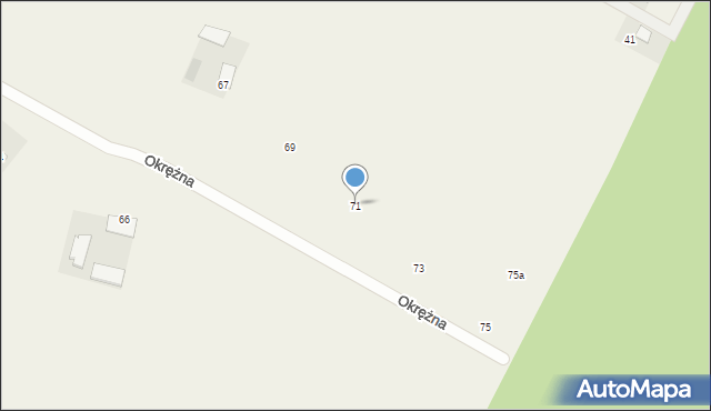 Stronno, Okrężna, 71, mapa Stronno