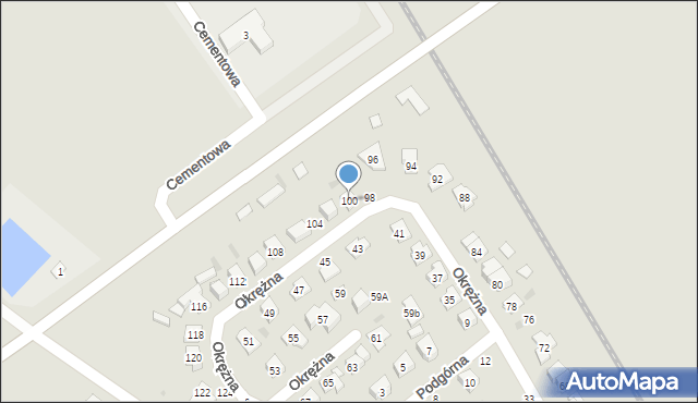Strzelce Opolskie, Okrężna, 100, mapa Strzelce Opolskie