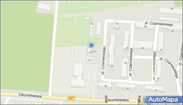 Sulejówek, Okuniewska, 2/2, mapa Sulejówek