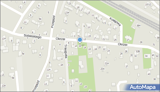 Sulejówek, Okrzei Stefana, 12, mapa Sulejówek