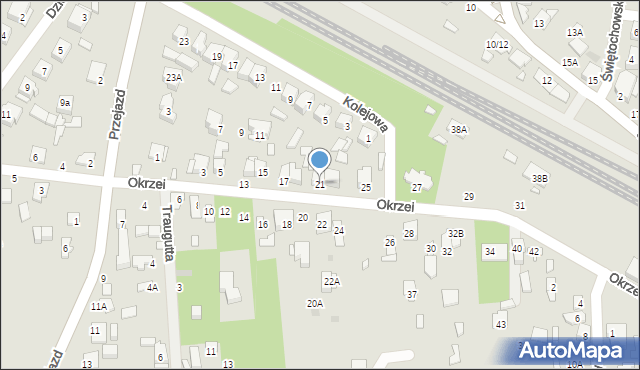 Sulejówek, Okrzei Stefana, 21, mapa Sulejówek