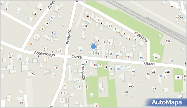 Sulejówek, Okrzei Stefana, 3, mapa Sulejówek