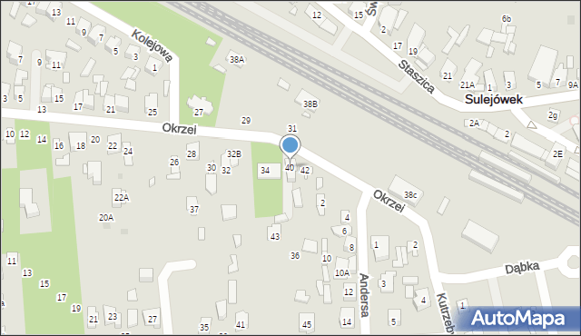 Sulejówek, Okrzei Stefana, 40, mapa Sulejówek