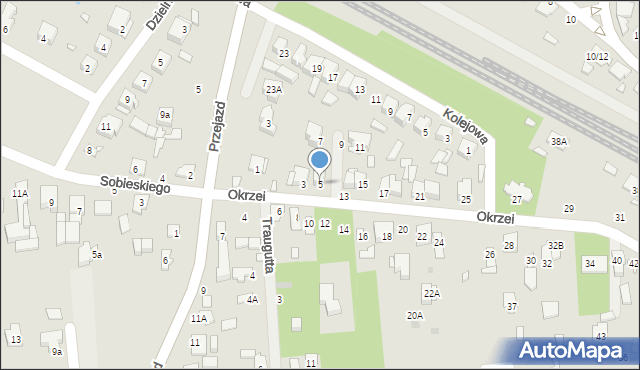 Sulejówek, Okrzei Stefana, 5, mapa Sulejówek