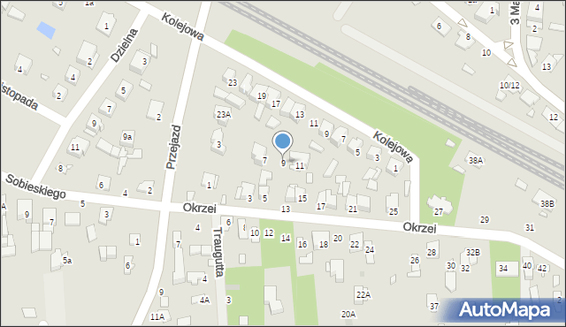 Sulejówek, Okrzei Stefana, 9, mapa Sulejówek