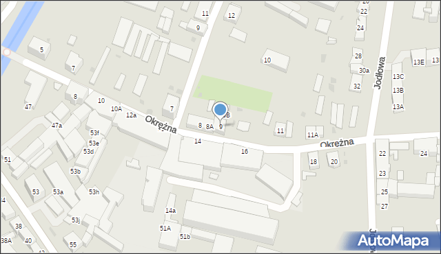 Świdnica, Okrężna, 9, mapa Świdnicy