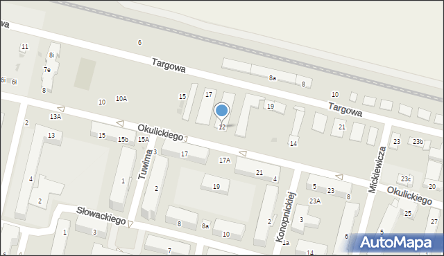 Świdnik, Okulickiego Leopolda, gen., 12, mapa Świdnika