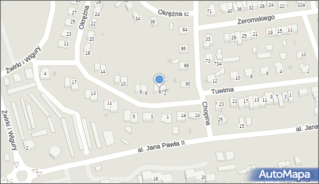 Świecie, Okrężna, 4, mapa Świecie