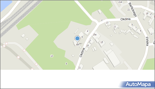 Świnoujście, Okólna, 6A, mapa Świnoujście