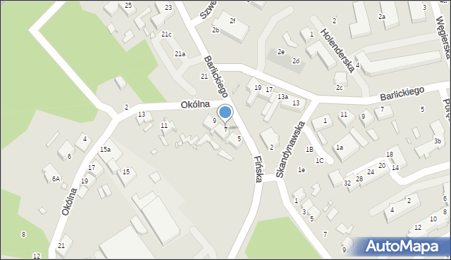 Świnoujście, Okólna, 7, mapa Świnoujście