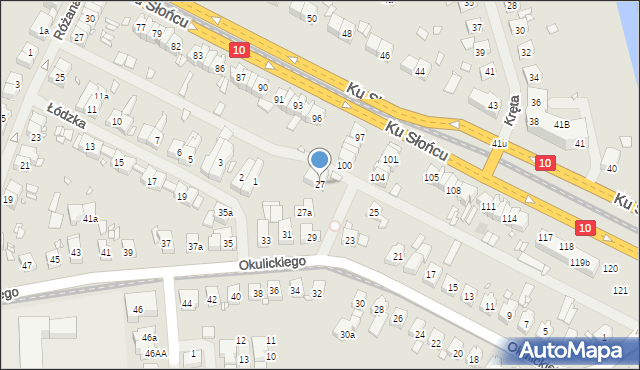Szczecin, Okulickiego-Niedźwiadka Leopolda, gen., 27, mapa Szczecina