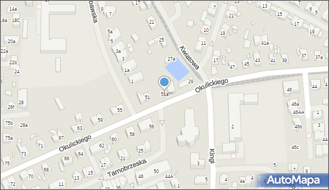 Szczecin, Okulickiego-Niedźwiadka Leopolda, gen., 51a, mapa Szczecina