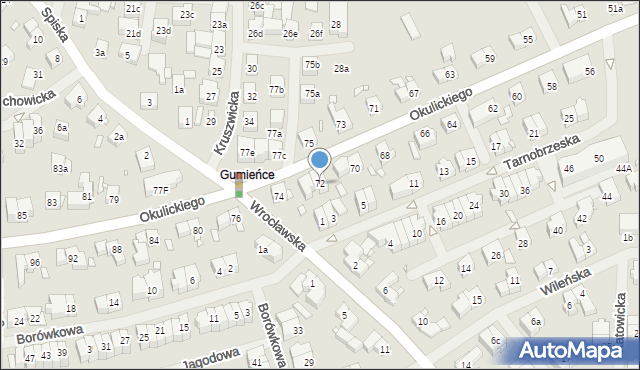 Szczecin, Okulickiego Leopolda, gen., 72, mapa Szczecina