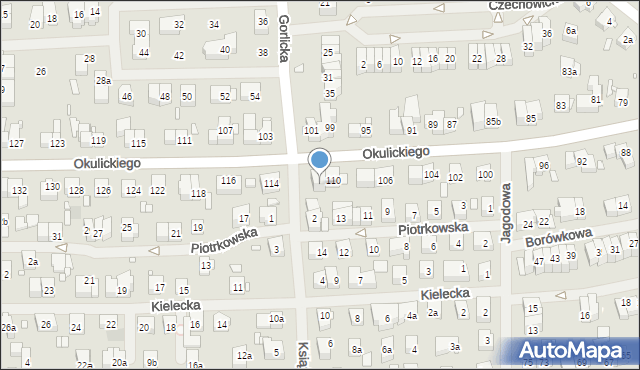 Szczecin, Okulickiego Leopolda, gen., 112, mapa Szczecina
