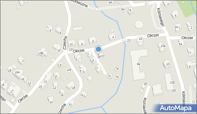 Szklarska Poręba, Okrzei Stefana, 1A, mapa Szklarska Poręba
