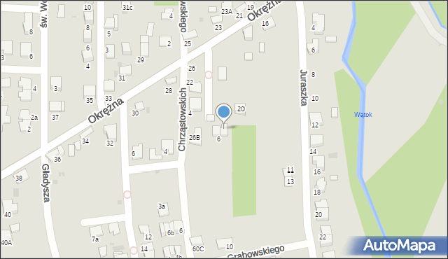 Tarnów, Okrężna, 22A, mapa Tarnów