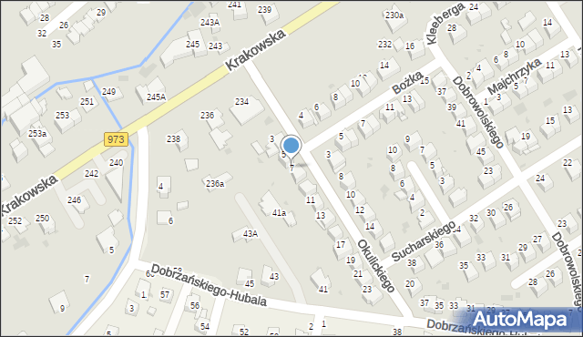 Tarnów, Okulickiego Leopolda, gen., 7, mapa Tarnów