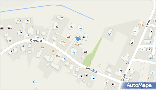 Tarnowo Podgórne, Okrężna, 19/21, mapa Tarnowo Podgórne