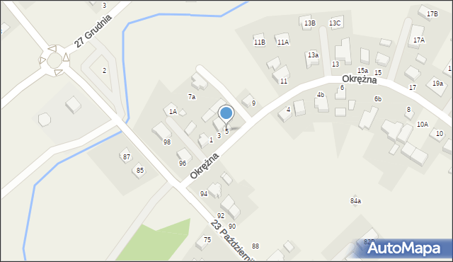 Tarnowo Podgórne, Okrężna, 5, mapa Tarnowo Podgórne