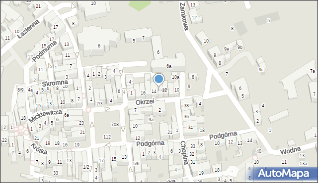 Tczew, Okrzei Stefana, 13, mapa Tczew