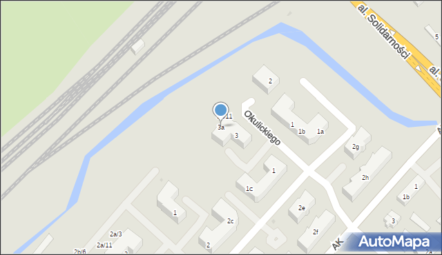 Tczew, Okulickiego-Niedźwiadka Leopolda, gen., 3a, mapa Tczew