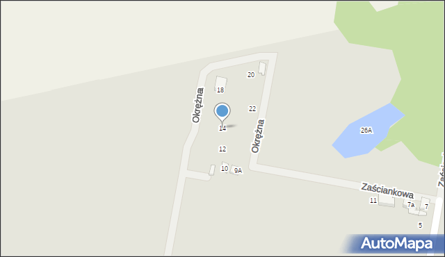 Tłuszcz, Okrężna, 14, mapa Tłuszcz
