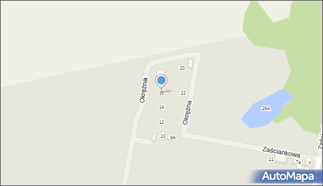 Tłuszcz, Okrężna, 16, mapa Tłuszcz