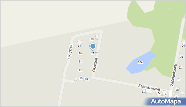 Tłuszcz, Okrężna, 22, mapa Tłuszcz